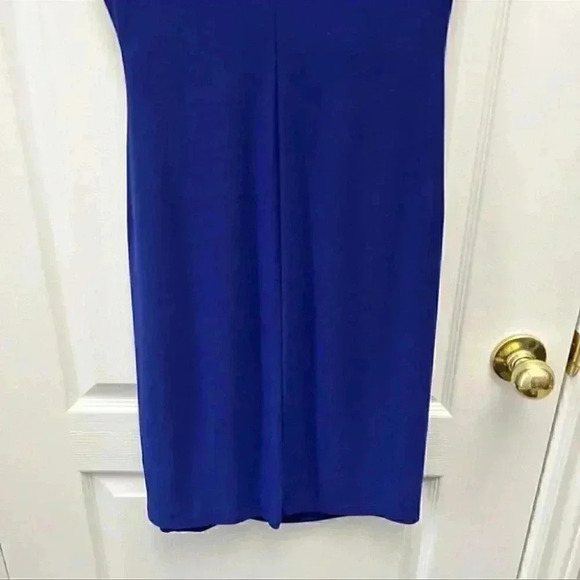 Lauren Ralph Lauren Dress Surplice Wrap Front Sleeveless Royal Blue  Size 2 - Picture 10 of 16